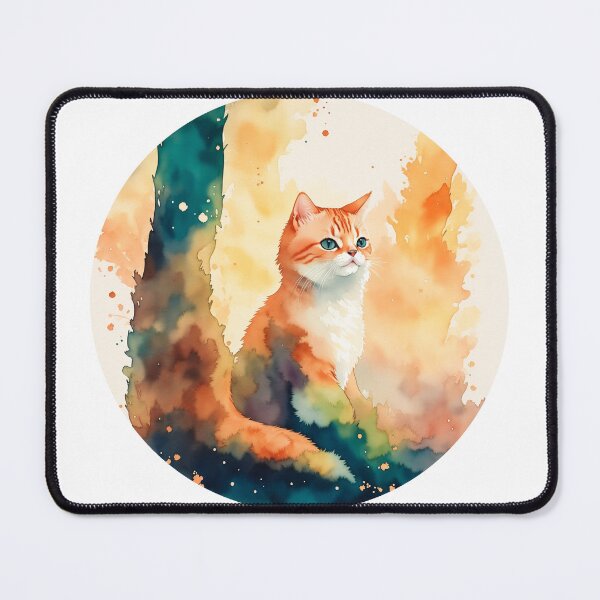 Item preview, soft watercolors cat designed and sold by IVES DESIGN.