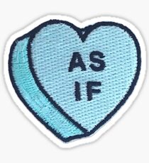 As If Candy Heart Patch Sticker