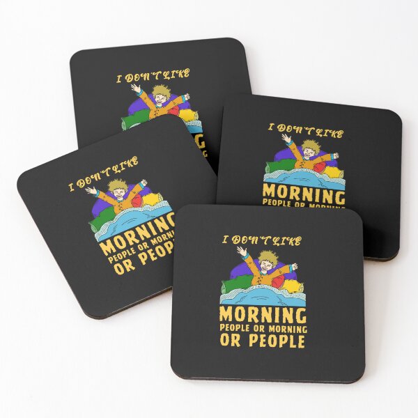 Item preview, I Don’t Like Morning or People or Morning People Typography Quote designed and sold by thedazzlingmonk.
