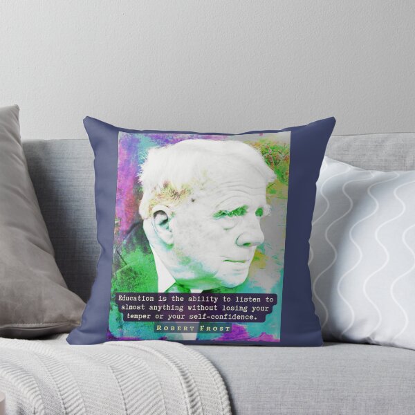 Item preview, Robert Frost portrait and quote: “Education is the ability to listen to almost anything...” designed and sold by artbleed.