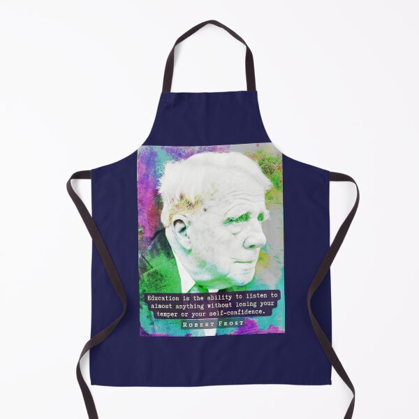 Aperçu de l'œuvre Portrait et citation de Robert Frost : « L’éducation est la capacité d’écouter presque tout… » créée et vendue par artbleed.