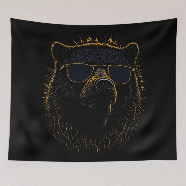Item preview, Funk Sun Glasses Bear designed and sold by MoxieVibe.