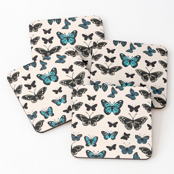 Item preview, blue butterflies pattern designed and sold by DRAGONFIASCO.