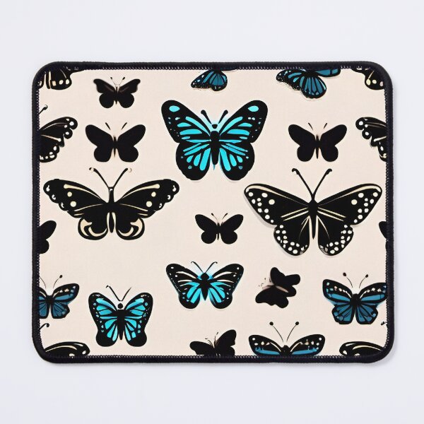 Item preview, blue butterflies pattern designed and sold by DRAGONFIASCO.