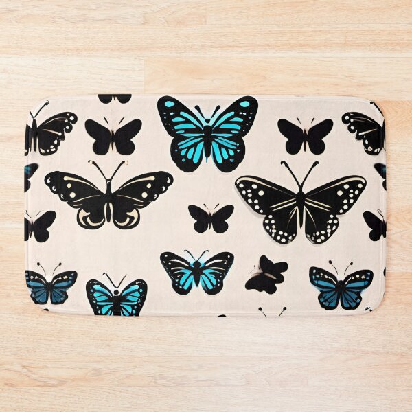 Item preview, blue butterflies pattern designed and sold by DRAGONFIASCO.