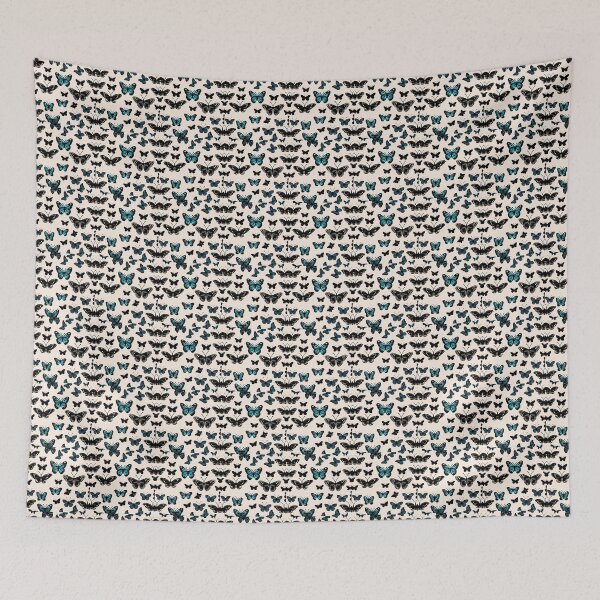 Item preview, blue butterflies pattern designed and sold by DRAGONFIASCO.