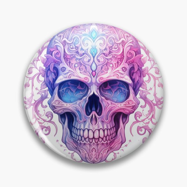 Item preview, Sweet Spooky Halloween Pink Skull designed and sold by ArtFromBeyond.