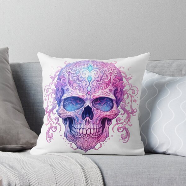 Item preview, Sweet Spooky Halloween Pink Skull designed and sold by ArtFromBeyond.