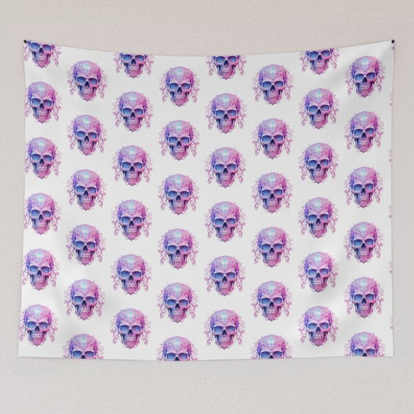 Item preview, Sweet Spooky Halloween Pink Skull designed and sold by ArtFromBeyond.