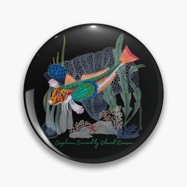 Item preview, Sapphirine Gurnard by Edward Donovan designed and sold by smirey designs.