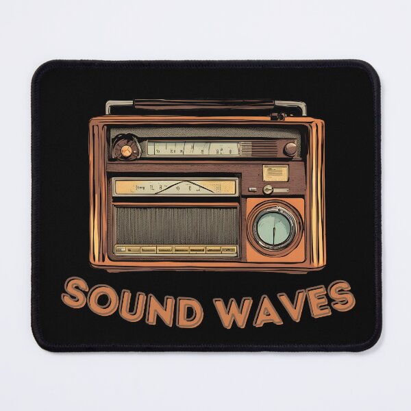 Item preview, radio sound waves a comic style radio designed and sold by Rhmony.