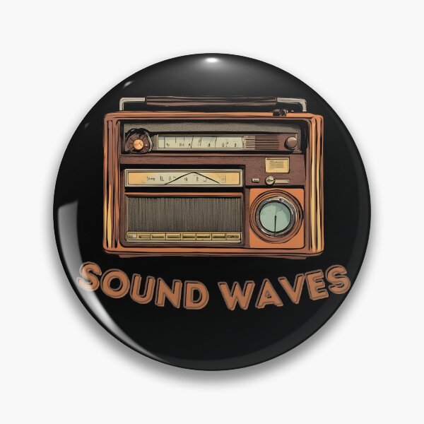 Item preview, radio sound waves a comic style radio designed and sold by Rhmony.