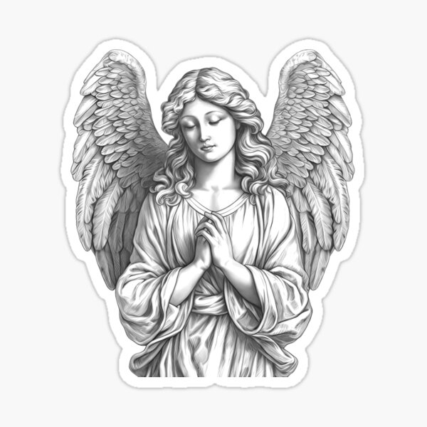 Angel in Prayer Decal - Pro Sport Stickers