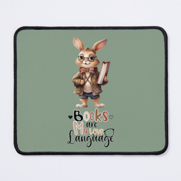 Item preview, Books are my love language. Cute kawaii rabbit with book designed and sold by Tsifra.