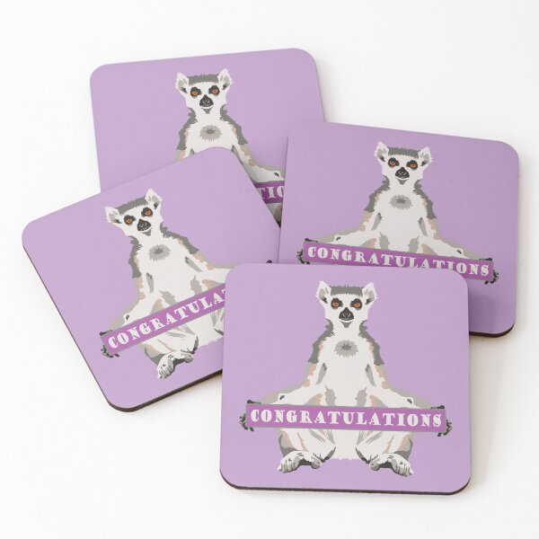 Item preview, Congratulations - lemur designed and sold by GeoCreate.