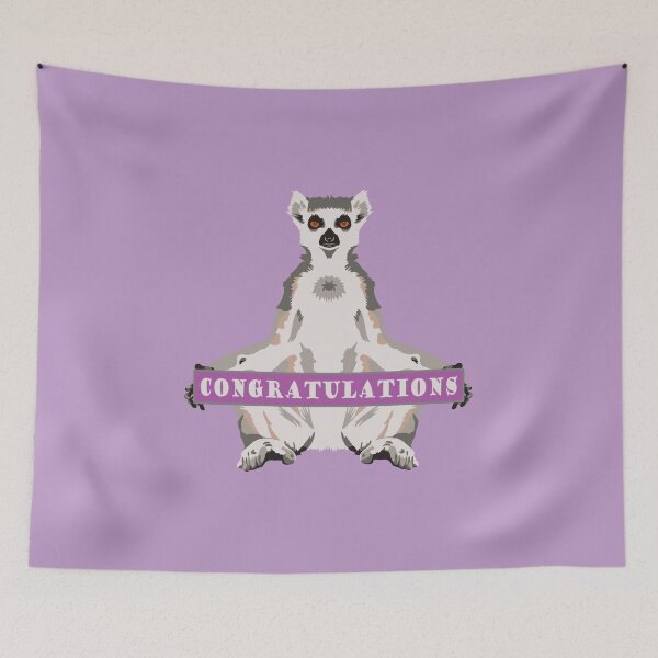 Item preview, Congratulations - lemur designed and sold by GeoCreate.