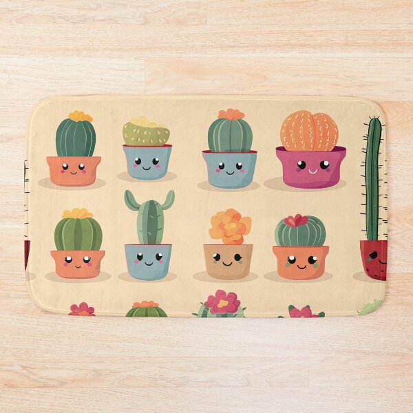 Item preview, Cute Cactus - Kawaii Cute Succulent Cacti Pattern designed and sold by AeonAcademy.
