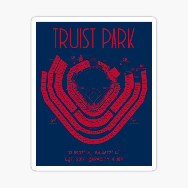 Atlanta Braves Truist Park Stadium Baseball Sticker for Sale by