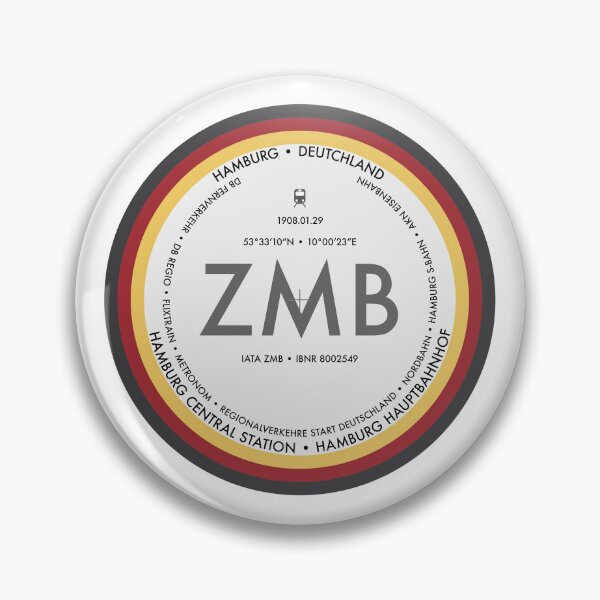 Item preview, Hamburg Hbf (ZMB) Train Terminal Emblem designed and sold by we-rove.