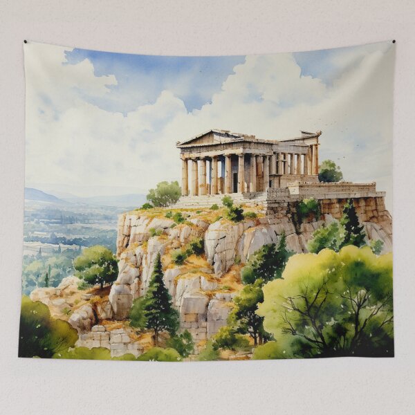 Item preview, A Watercolor Design of the Parthenon in Athens - Greece designed and sold by Sketch-Shack.
