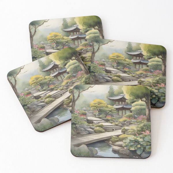Item preview, Serene Zen Garden Watercolour designed and sold by ArtbyAdrian.