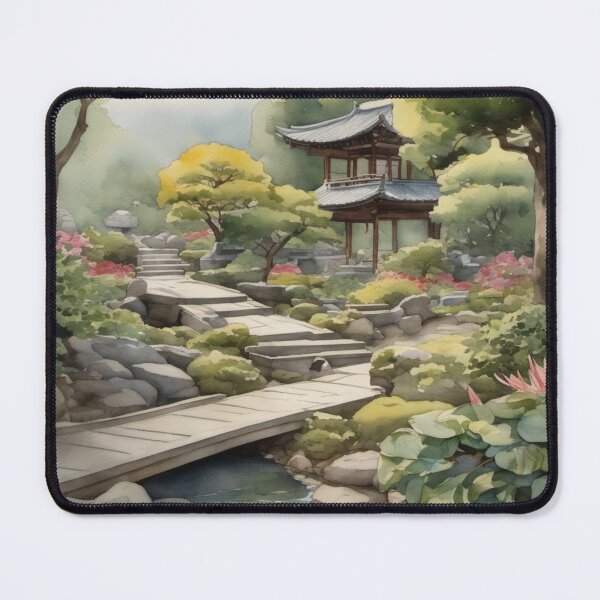 Item preview, Serene Zen Garden Watercolour designed and sold by ArtbyAdrian.
