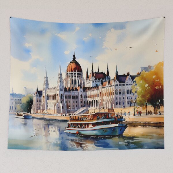 Item preview, A Watercolor Design of the Parliament Building in Budapest - Hungary designed and sold by Sketch-Shack.