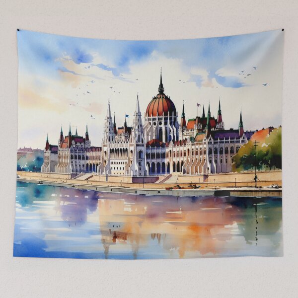 Item preview, A Watercolor Design of the Parliament Building in Budapest - Hungary designed and sold by Sketch-Shack.