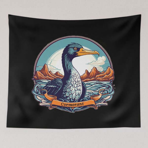 Item preview, Retro Elegance: Vintage Cormorant Artistry designed and sold by ElLocoMus.