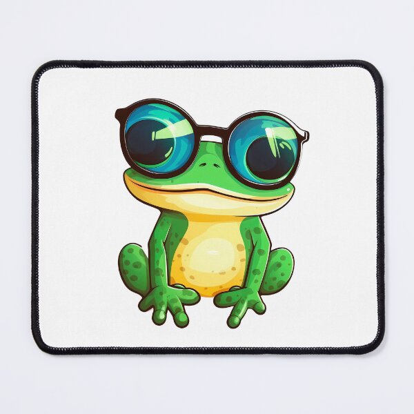 Item preview, Cute green frog in sunglasses, expression sticker designed and sold by nadyushka-art.