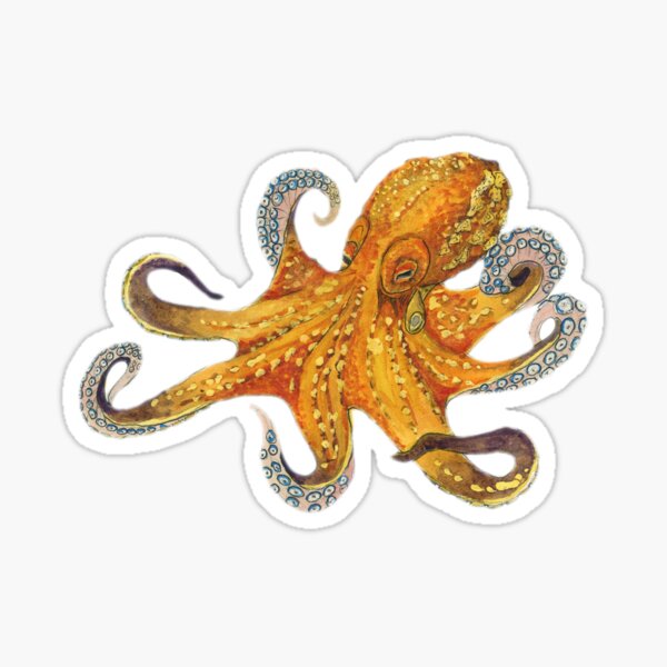 Item preview, Giant Pacific Octopus (without white outline) designed and sold by Isabel Cayer.