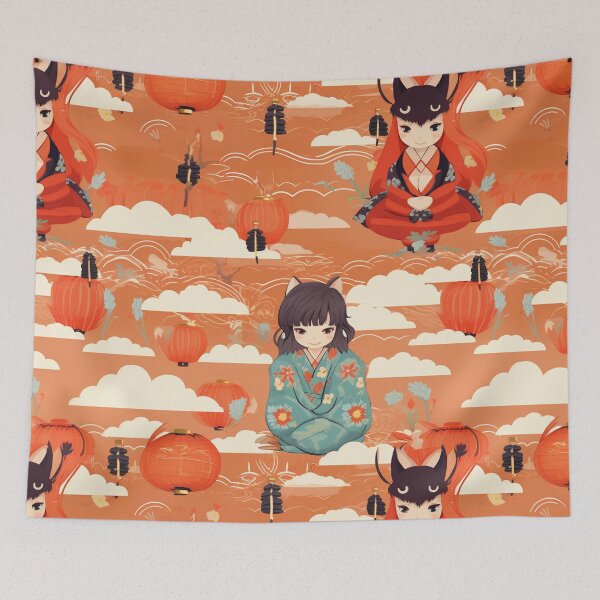 Item preview, Unveil the charm of nature's mysteries with our 'Fox Girl' pattern. Elevate your decor and accessories with this enchanting artwork and spark conversations. designed and sold by pavenavach.