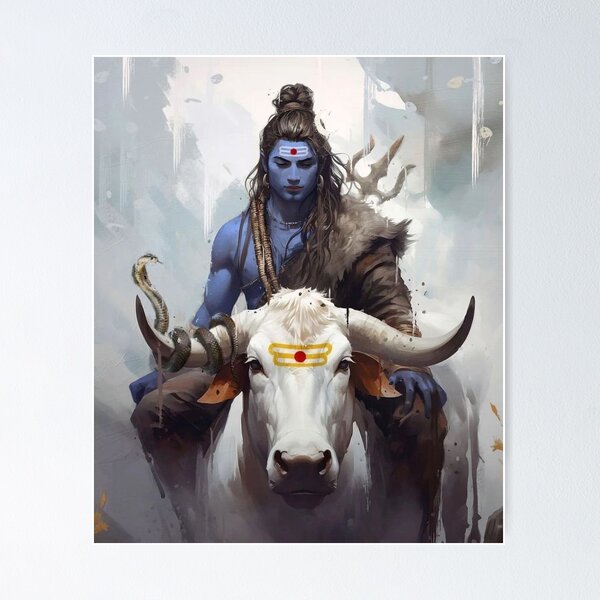 Item preview, Divine Bond: Lord Shiva and Nandi Artistry designed and sold by banothsonu.