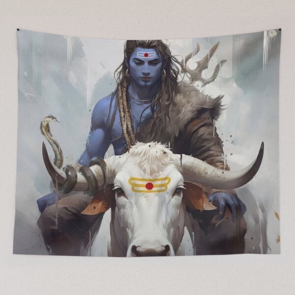 Item preview, Divine Bond: Lord Shiva and Nandi Artistry designed and sold by banothsonu.