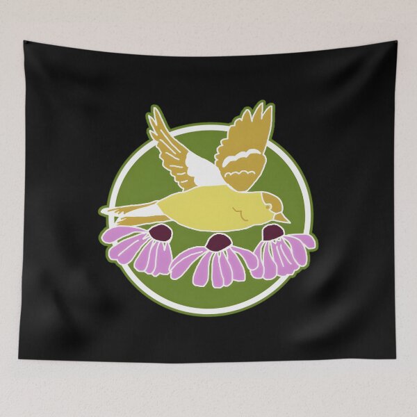 Item preview, Goldfinch and Coneflowers 	 		 designed and sold by dsktxatulb5.