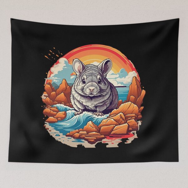 Item preview, Retro Elegance: Vintage Chinchilla Artistry designed and sold by ElLocoMus.