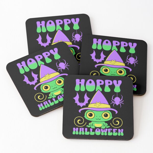 Item preview, Hoppy Halloween - cute cartoon frog designed and sold by EvergreenWhimsy.