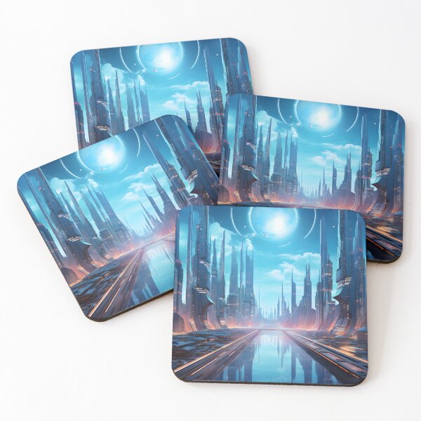 Item preview, Futuristic Cyberpunk Metropolis | Digital Art Print designed and sold by Shirtastically.