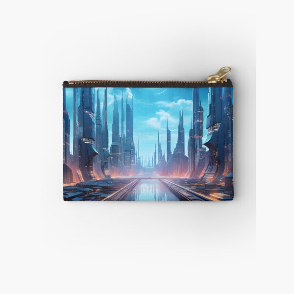 Item preview, Futuristic Cyberpunk Metropolis | Digital Art Print designed and sold by Shirtastically.