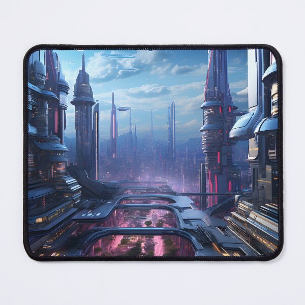 Item preview, Sleek Futuristic Cyberpunk City | Digital Art Decor designed and sold by Shirtastically.