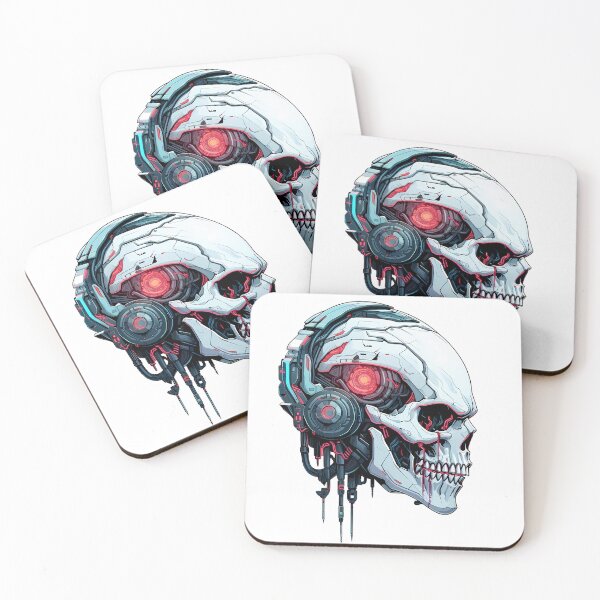 Item preview, Cyberpunk Skull in Neon Colors designed and sold by SchorlCraft.