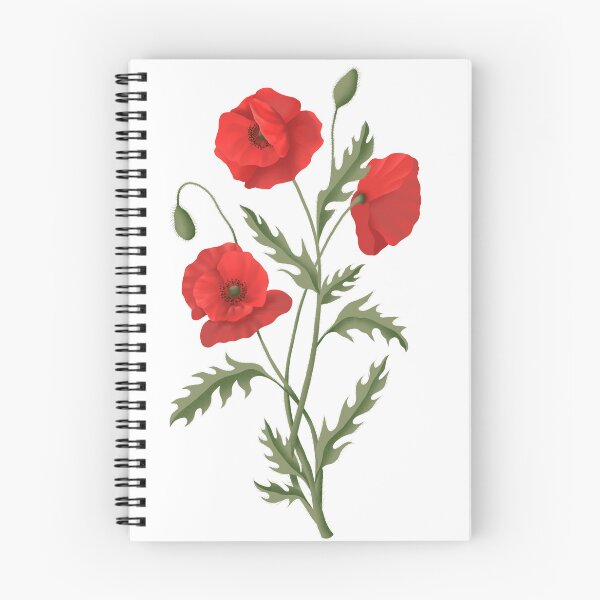 Artikelvorschau, Mohnblumen mit grünen Stielen und Blättern entworfen und verkauft von Juliarch.