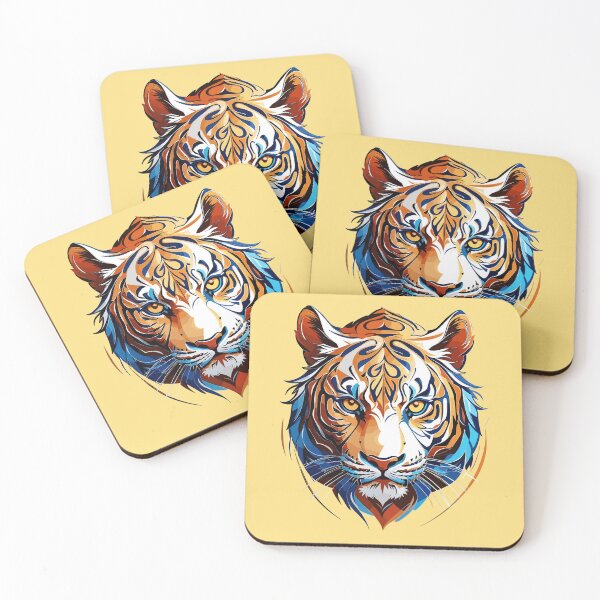 Item preview, Majestic Tiger Essence: A Striking Vector Portrait designed and sold by ArtShedUK.