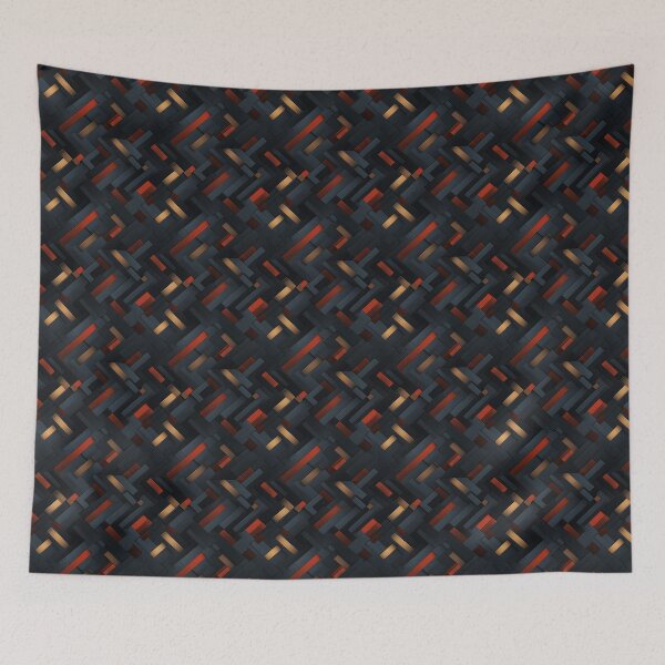 Item preview, Metallic Graphite Pattern Red Yellow Grey Orderly Calming designed and sold by jenmountainen.