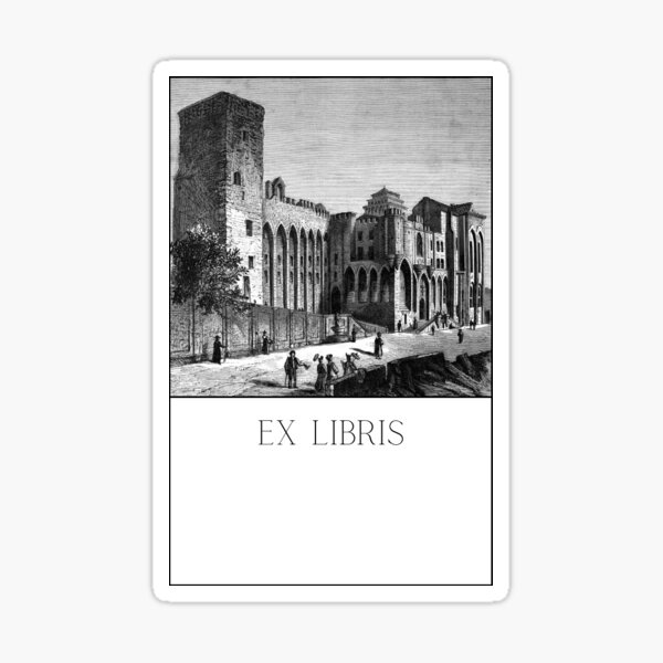 Item preview, Palace of the Popes in Avignon Ex Libris  designed and sold by Roaming  the Greenwood.