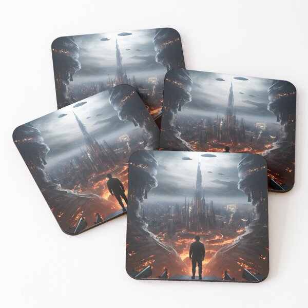 Item preview, Sleek Futuristic Dystopian City | Digital Art Decor designed and sold by Shirtastically.