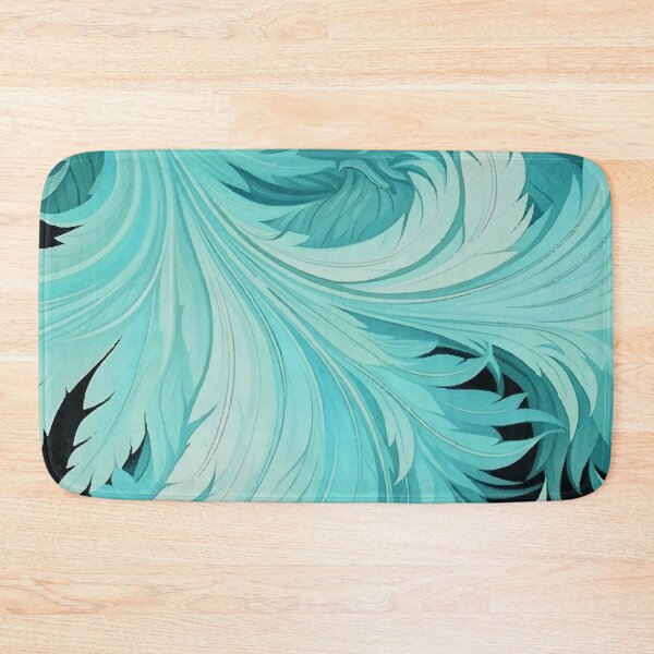 Item preview, Jade Feather Boa Pattern Design designed and sold by Blue-Banana.