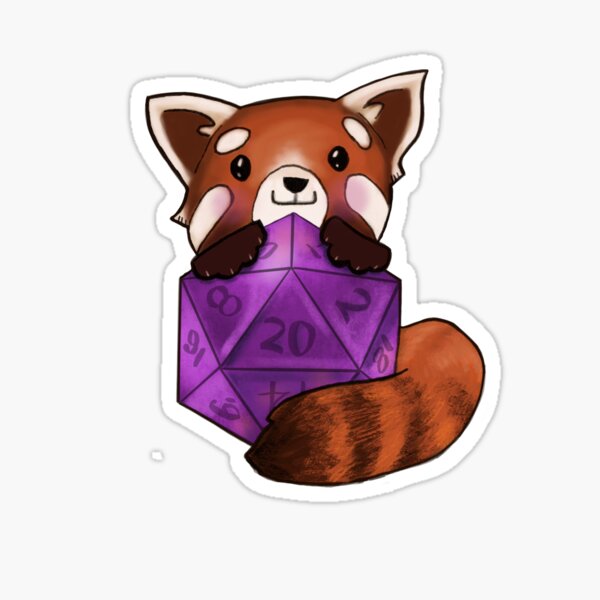 Item preview, red panda d20 designed and sold by Raven-Creative.