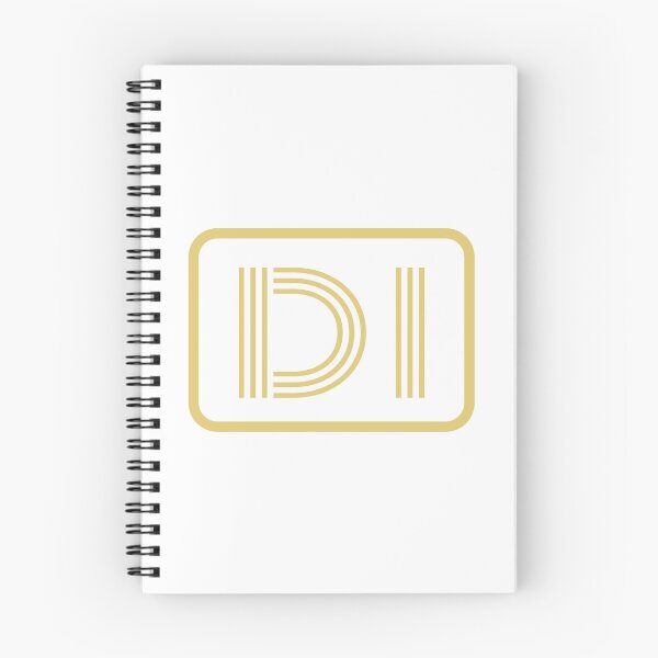 Aperçu de l'œuvre DI Initiales Lettres Géométriques Dorées créée et vendue par Jeallan Designs.