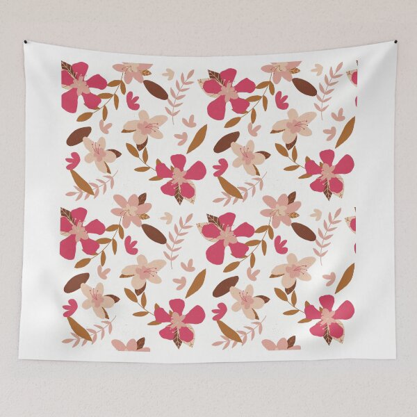 Item preview, Pink and Brown Flower Pattern designed and sold by Audreyzwar.